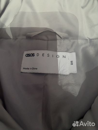 Пуховик ASOS серый
