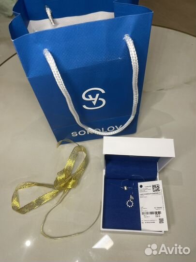 Подвеска новая серебряная Sokolov проба 925