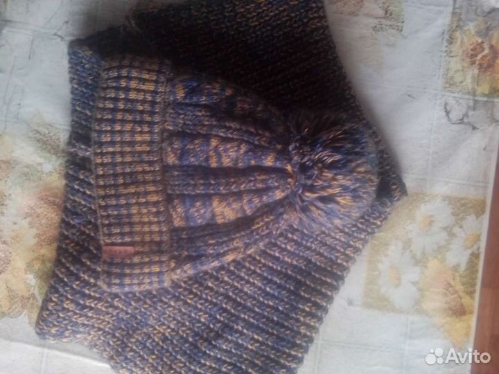 Женская шапка+шарф-снуд