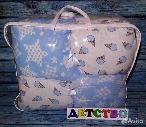 Бортики подушки в детскую кроватку