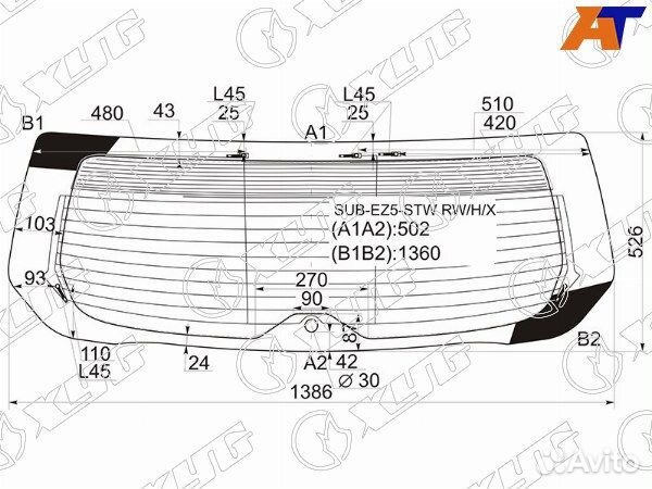 Стекло заднее subaru legacy B4