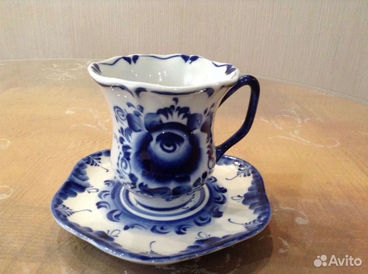 Чайная пара Гжель