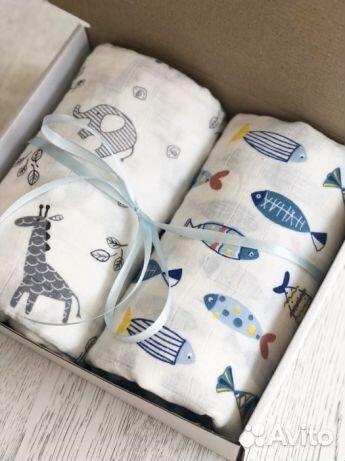 Муслиновые пелёнки ручной работы