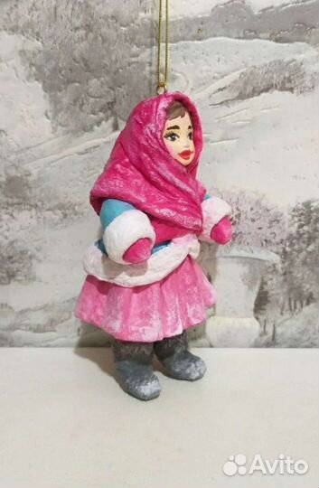 Ватная ёлочная игрушка