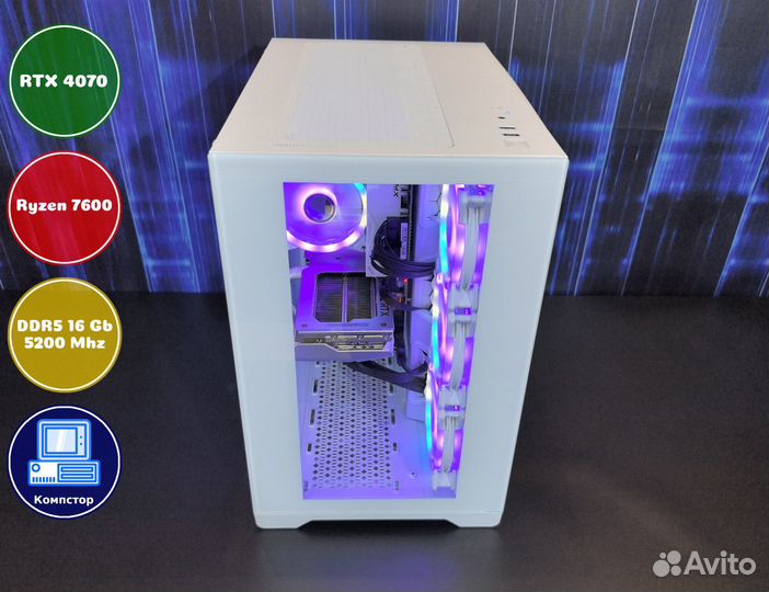 Игровой компьютер AMD7600-RTX4070-16DDR5-XRL74-A620