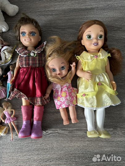 Лот кукол, мягких, развивающих игрушек