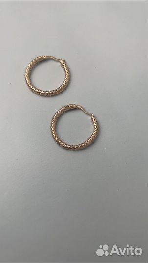Золотые серьги 585 проба конго