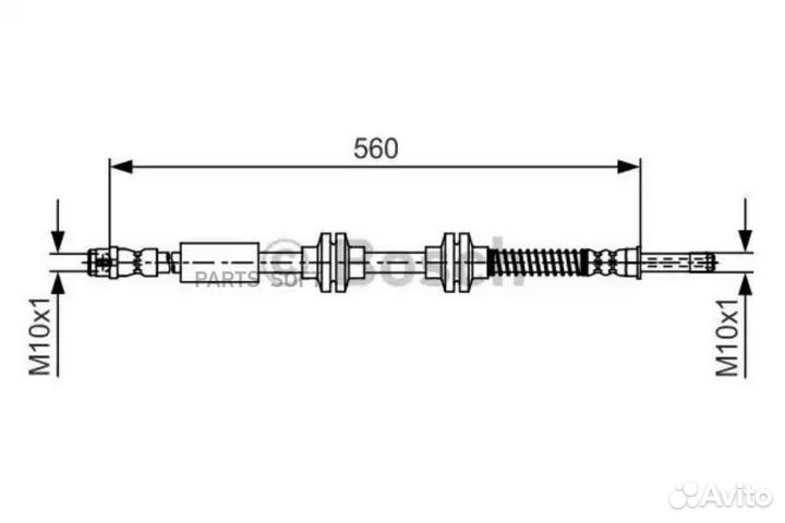 Bosch 1 987 481 664 Шланг тормозной VW T5/T6 -09 5