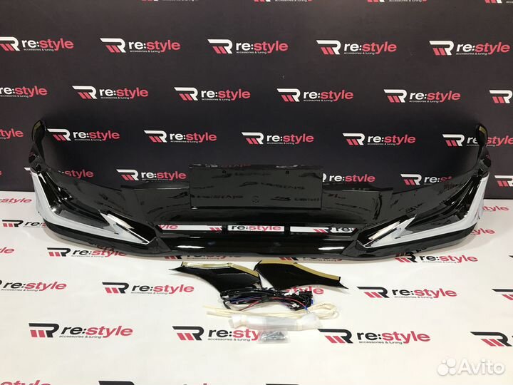 Губа передняя Toyota Land Cruiser Prado 120 LED