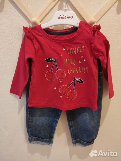 Пакет фирменной одежды для девочки 74-80