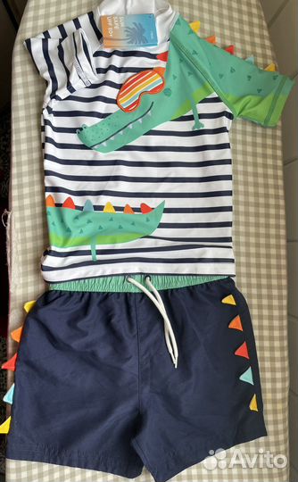 Костюм для плавания, рашгард Next, р.3-4, новый