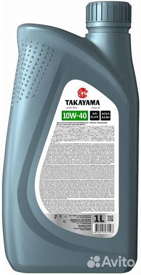 Takayama Motor Oil 10W-40 1л синтетика SL/CF