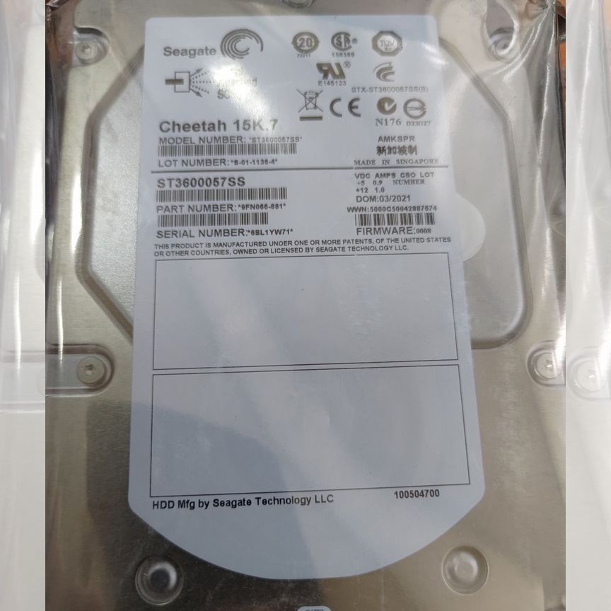 [ST3600057SS] Жесткий Диск Seagate Cheetah 600gb 15k St3600057ss
