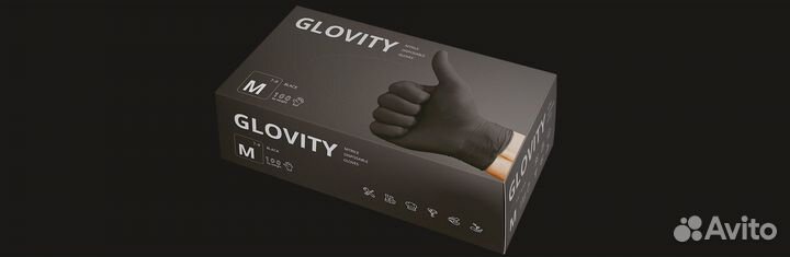 Нитриловые перчатки Glovity 100шт