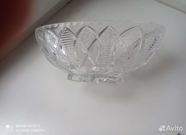 Салатница хрустальная Чехия новая большая