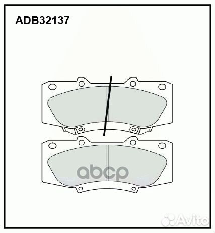 Колодки тормозные дисковые перед toyota HIL