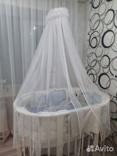 Балдахин в кроватку с держателем (с креплением)