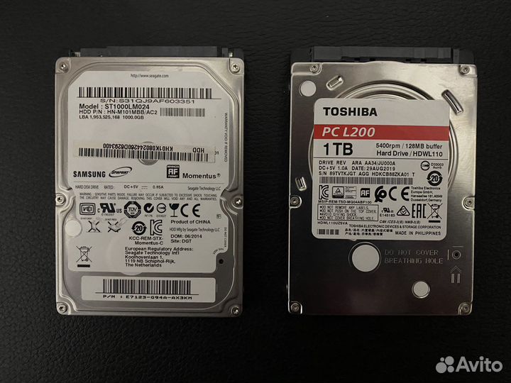 Жёсткие диск для ноутбука 1tb (1000gb)