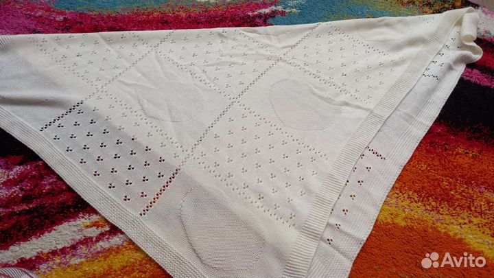 Плед на выписку вязаный