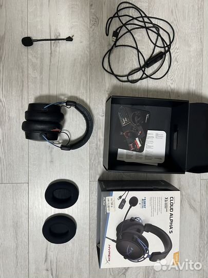 Наушники hyperx cloud alpha s blue
