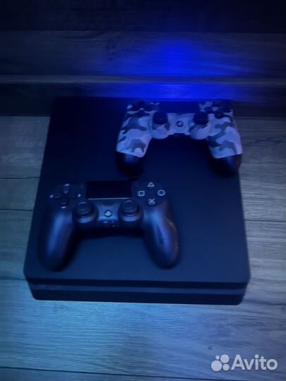Sony playstation 4 slim+100игр+2геймпада
