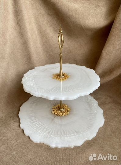 Фруктовница этажерка посуда из эпоксидной смолы