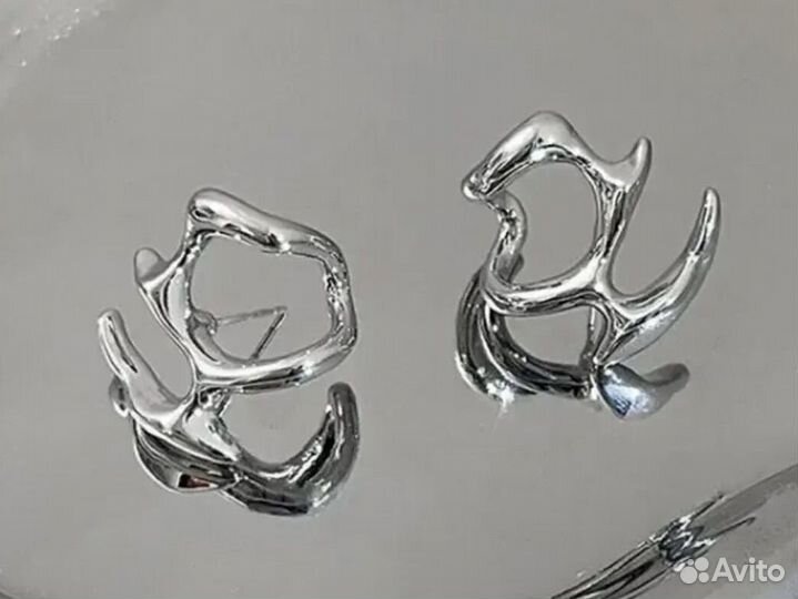 Серьги каффы новые