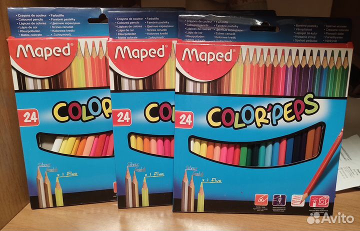 Новые карандаши Maped 24 шт