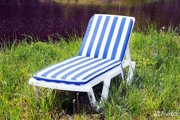 Gardeck Матрац для шезлонга Tweet бело-синий