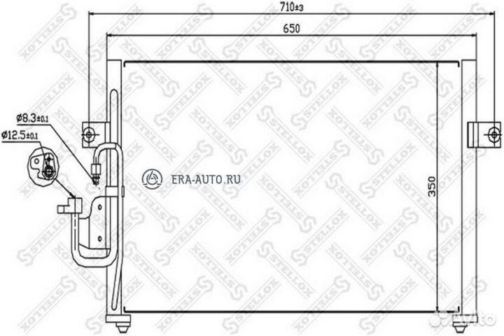 Stellox 1045100SX NS94037NS94035HY5059 9760629100 радиатор конд.\ Hundai Coupe/Lantra all 96