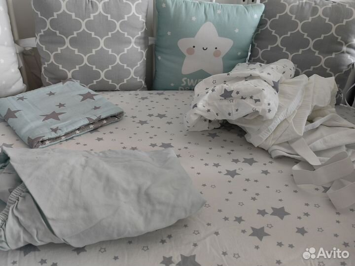 Круглая Кровать трансформер, полный комплект