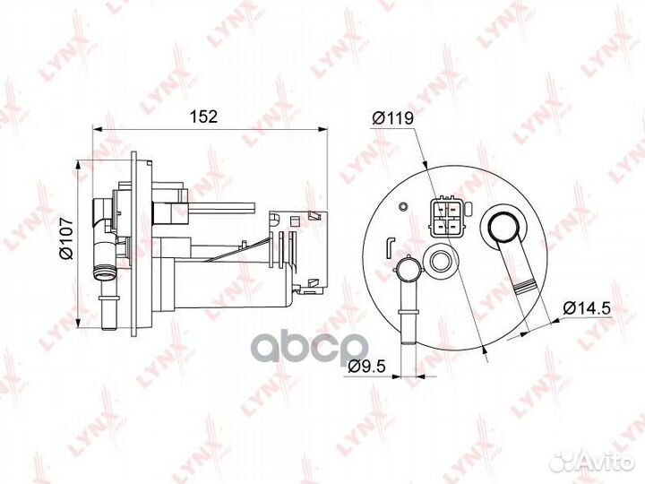 Фильтр топливный LF1000M lynxauto