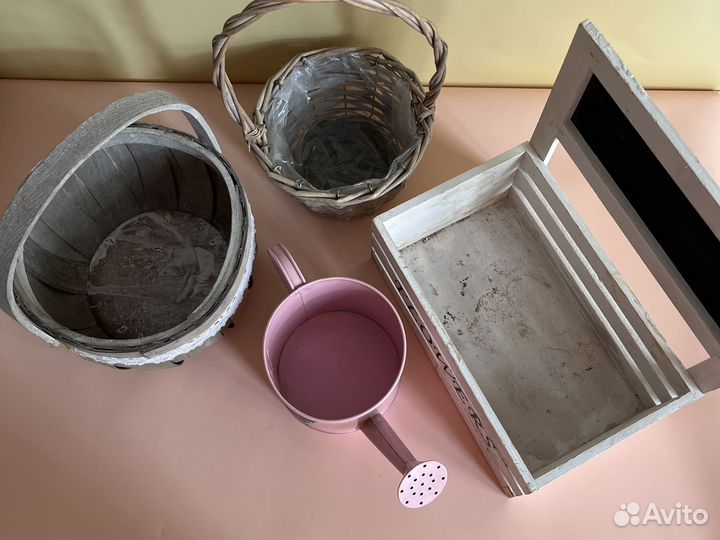 Корзинка для цветов лейка коробка