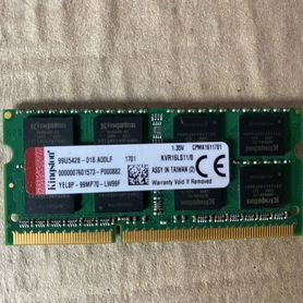 Оперативная память Kingston 8Gb KVR16LS11/8