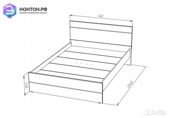Кровать Gloss белый глянец / белый бриллиант