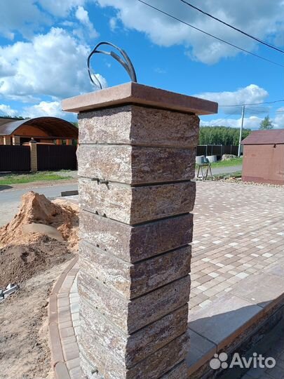Поребрика и блок от столба Фербштайн