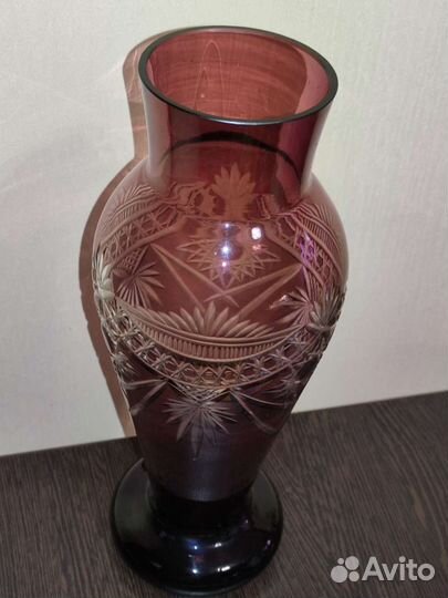 Ваза марганцевое стекло 1950г