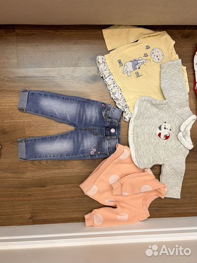Пакет фирменных вещей на девочку 68-74 6-9 мес