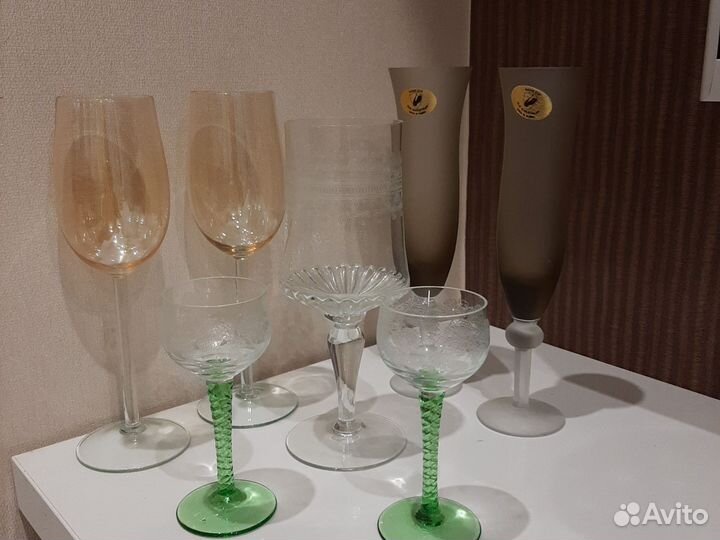 Фужеры бокалы рюмки винтаж