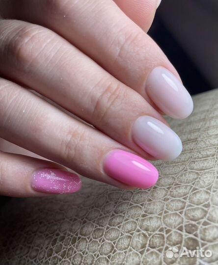 Маникюр укрепление гель лак шеллак