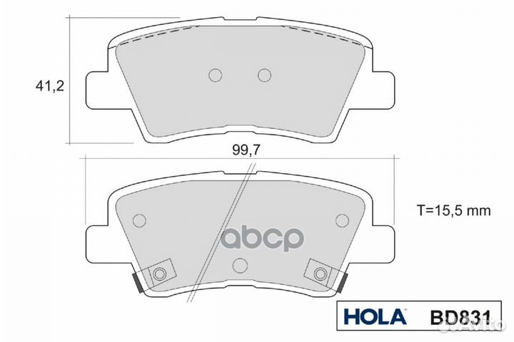 Колодки тормозные hyundai KIA solaris RIO 11- з