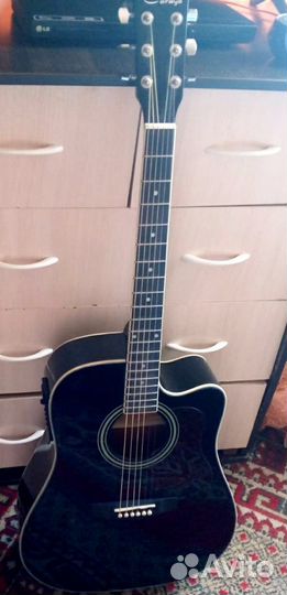 Акустическая гитара с подключением caraya
