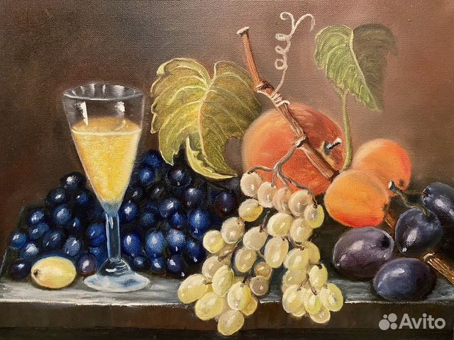 Картина натюрморт масло, 30х 40 холст на подрамник