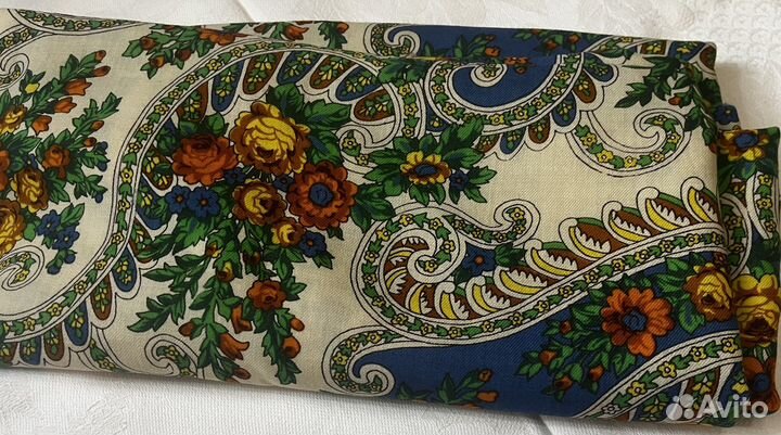 Отрез платочной шерстяной ткани СССР