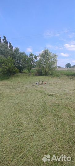 Покос травы триммером