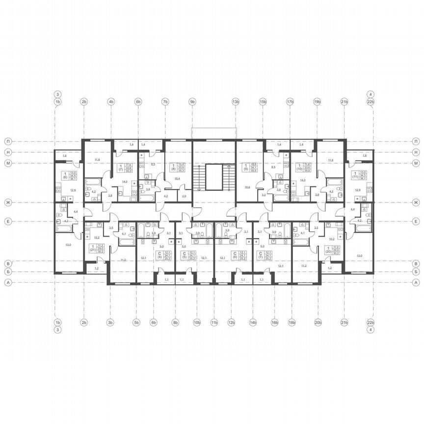 1-к. квартира, 30,2 м², 6/8 эт.