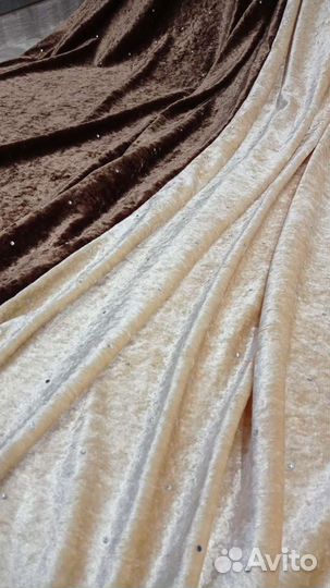 Бархатные двойные шторы,сваровски на 2 окна италия