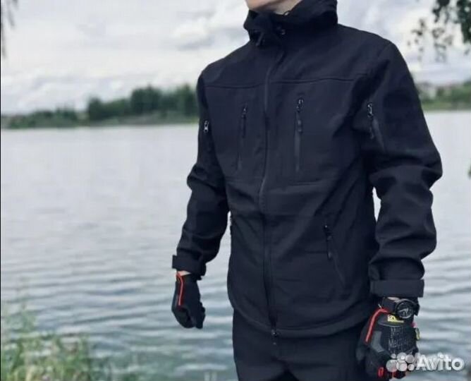 Водонепроницаемый костюм горка софт шел черный