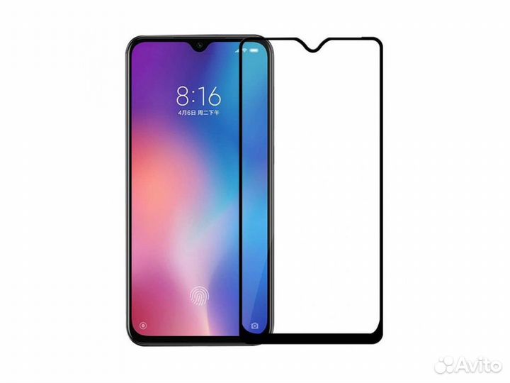 Стекло для Xiaomi Mi A3/CC9e 5D (черный)