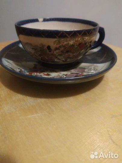 Чашка с блюдцем керамика Япония